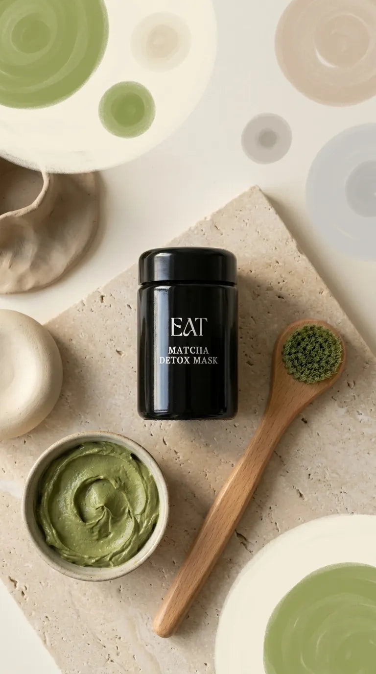 Matcha Detox Maske richtig anwenden bei verstopften Poren