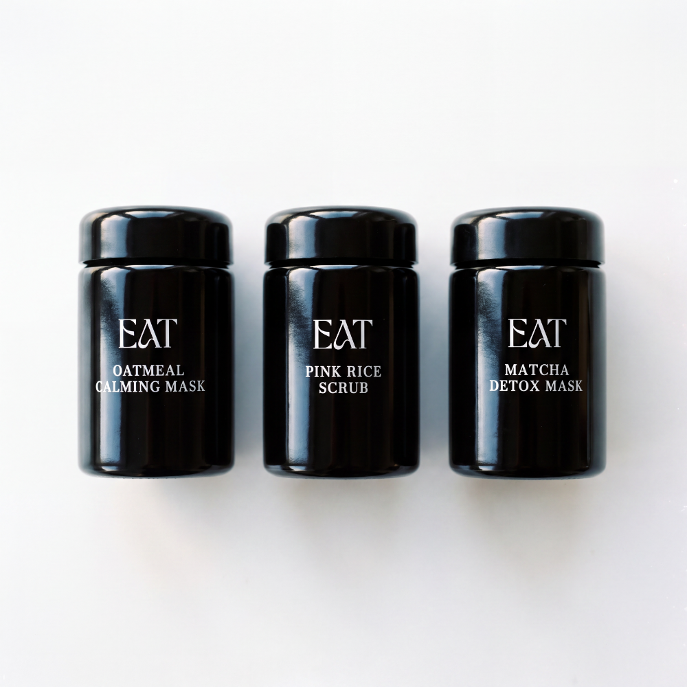 Weekly Mask Complete  - Oatmeal Calming Mask + Matcha Detox Mask + Pink Rice Scrub + Face Cloth gratis