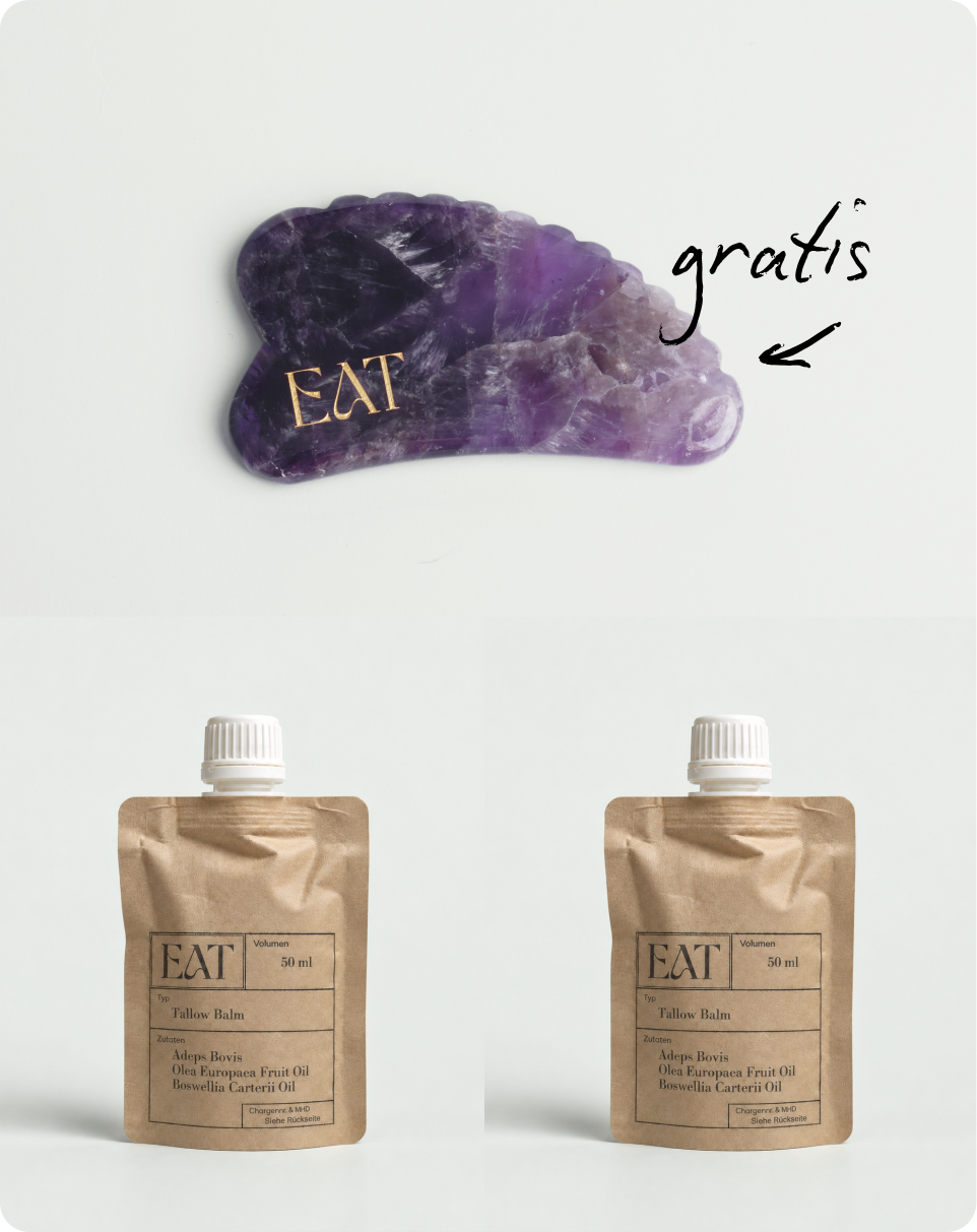 Tallow Balm Refill + gratis Amethyst Gua Sha