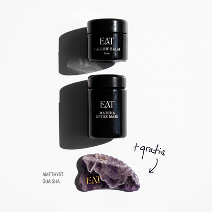 Balance & Drainage - Tallow Balm Pure + Matcha Detox Mask + Amethyst Gua Sha
