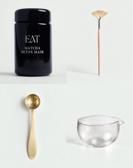 MATCHA RITUAL Bundle: Matcha Detox Mask, Mask Bowl, Mask Brush und Mask Spoon