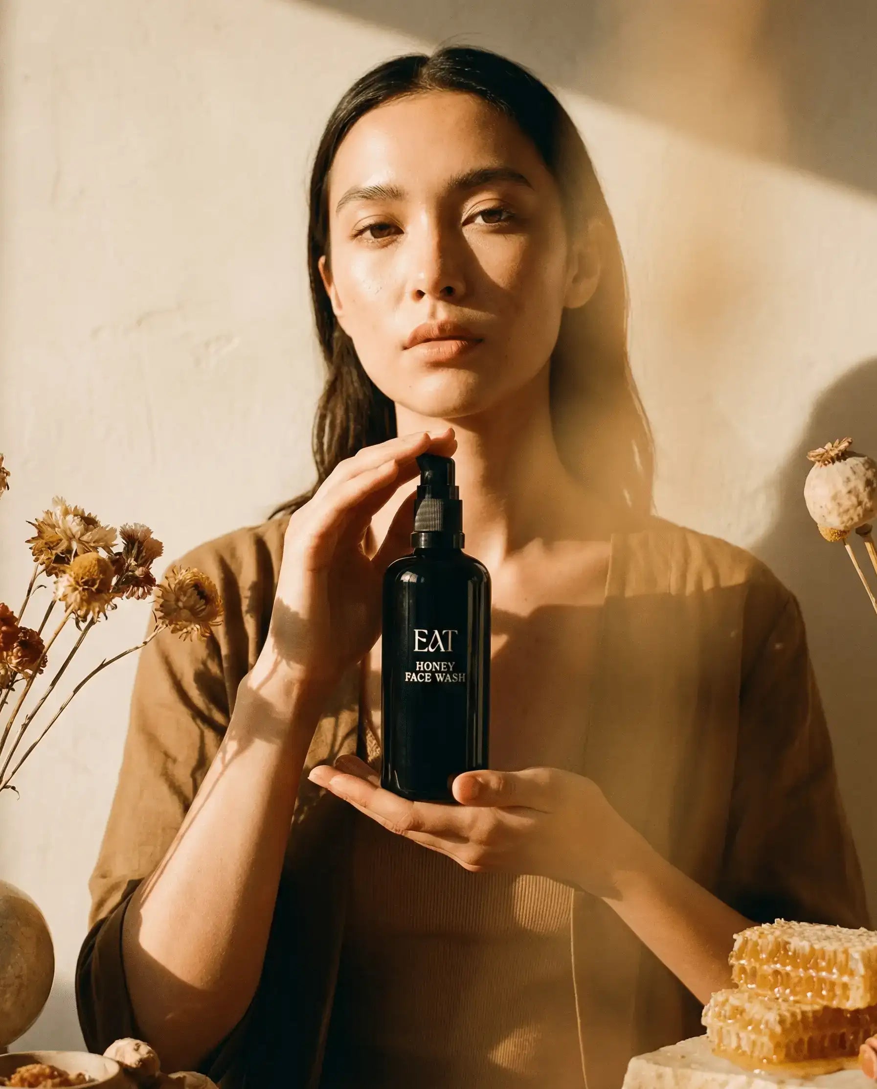 Bio honey face wash refill im Glas – blumen