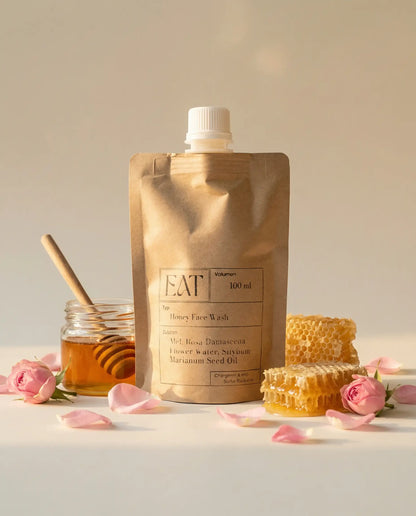 Bio honey face wash refill im Glas – rose