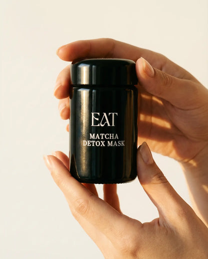 Bio matcha detox mask im Glas – hande