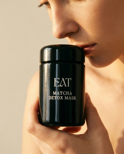 Bio matcha detox mask im Glas – nase