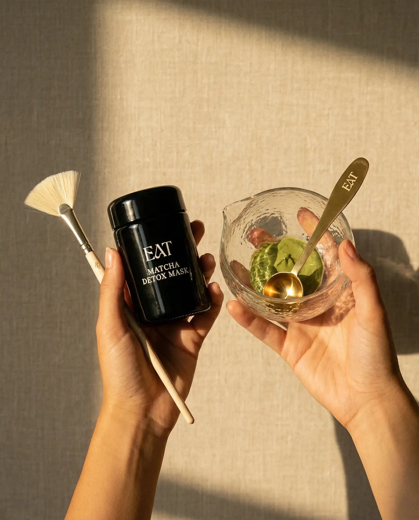 Bio matcha mask set im Glas – hande