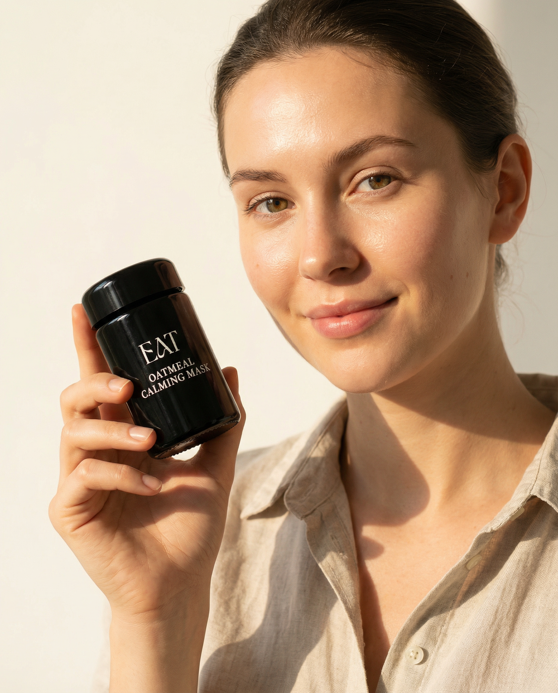 Bio oatmeal calming mask im Glas –hande