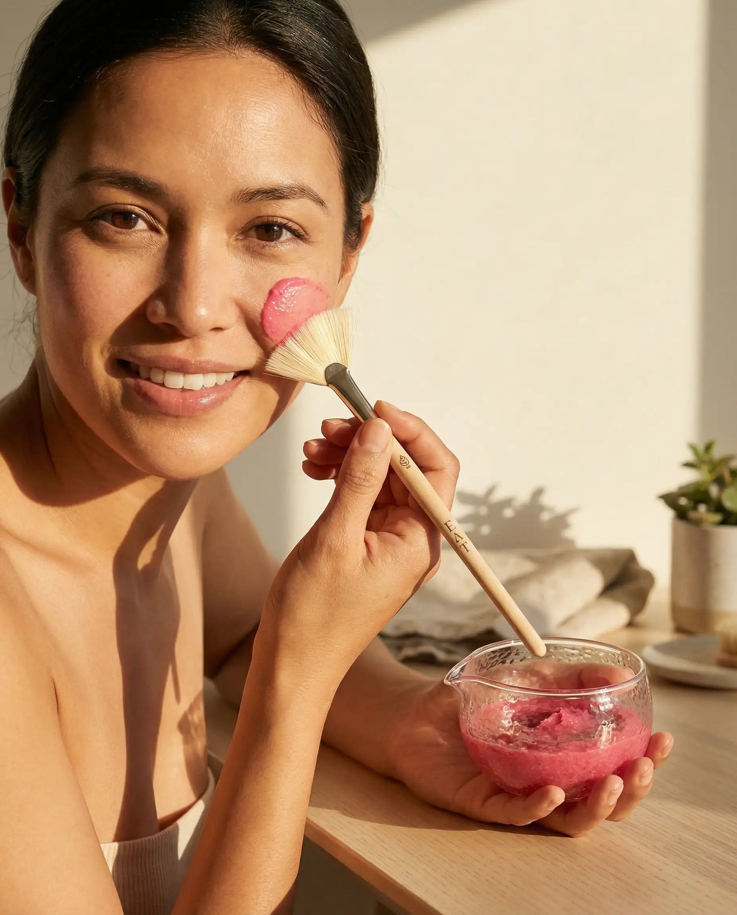 Bio pink rice scrub refill im Glas – pflanze