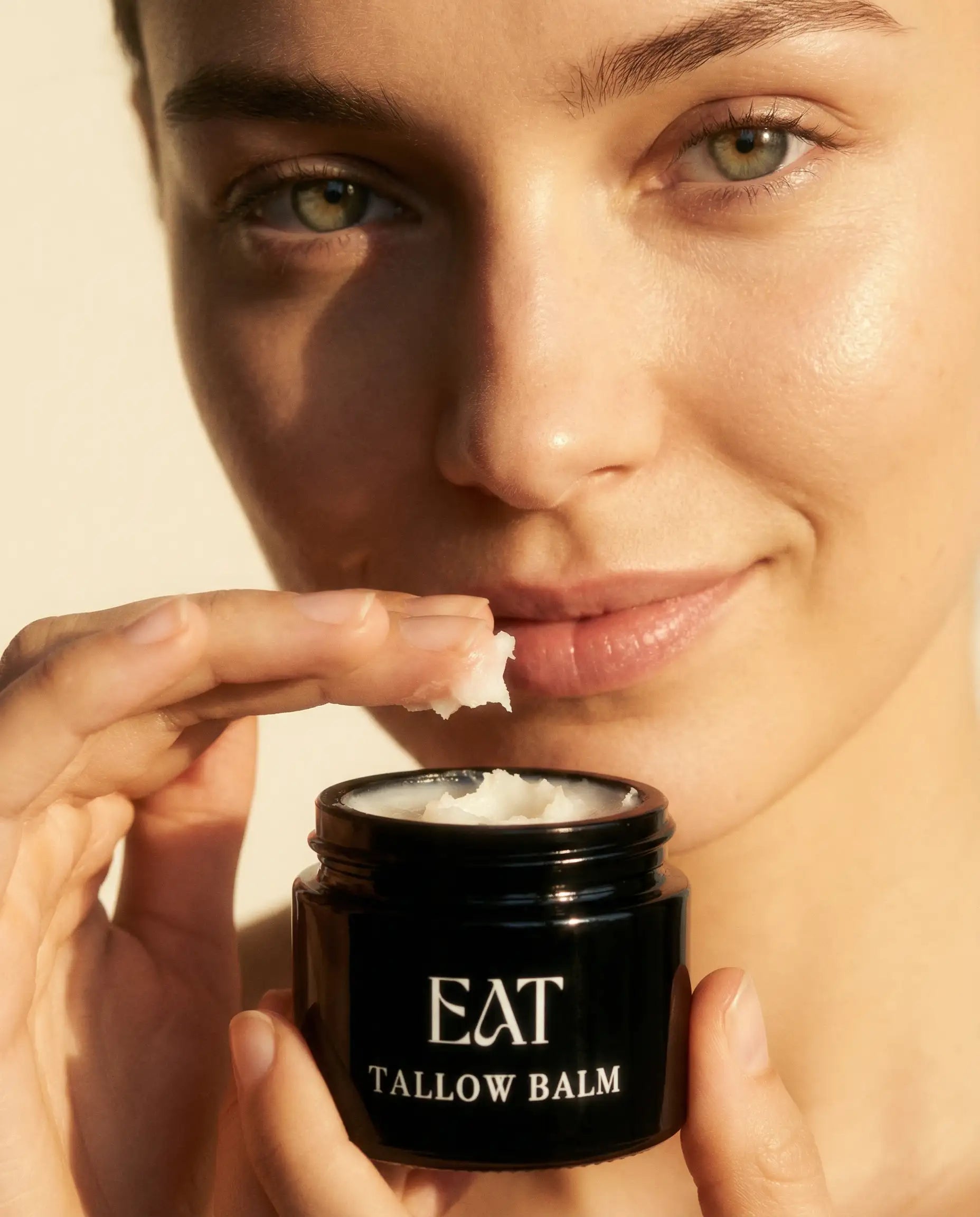 Bio tallow balm im Glas – frau