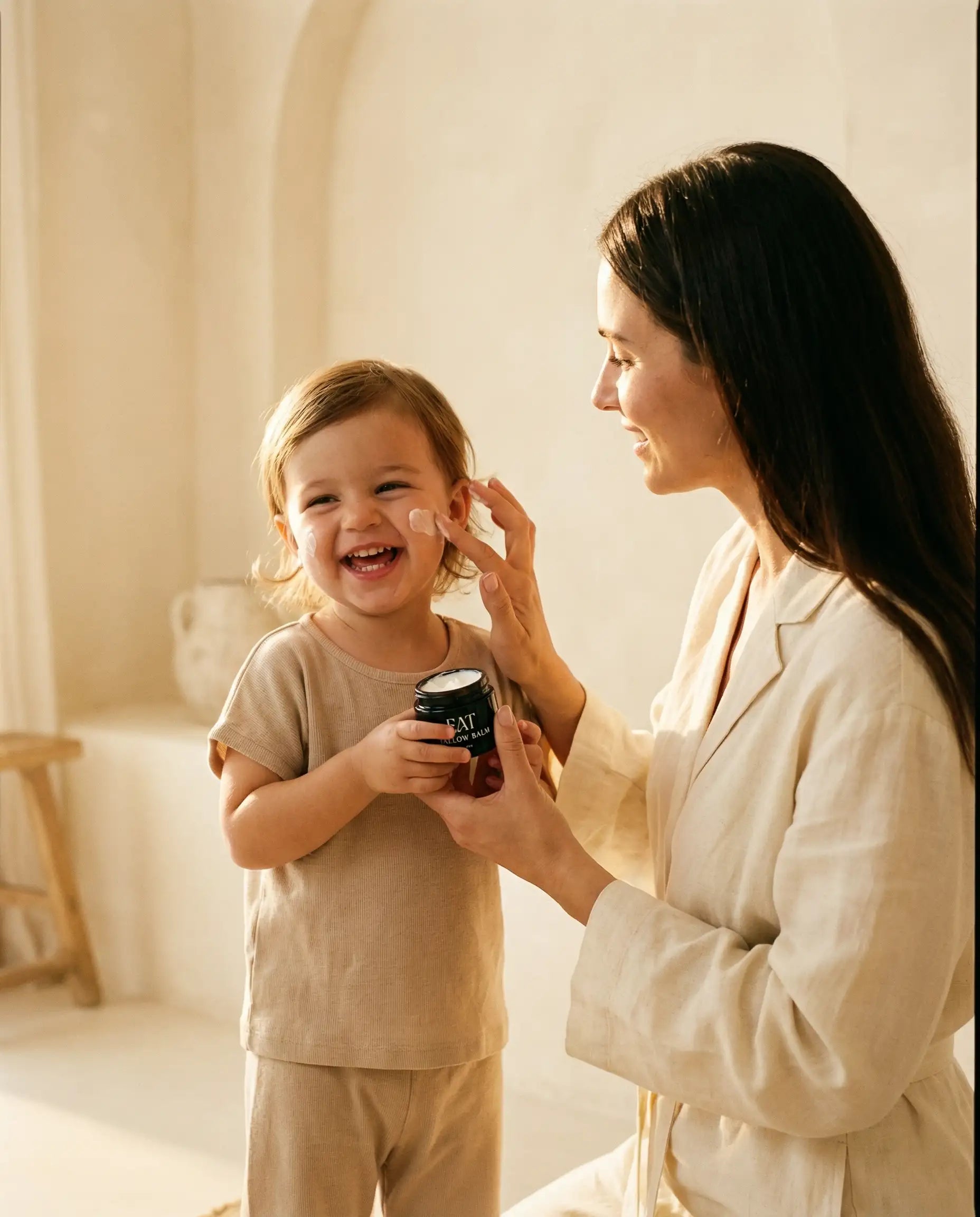 Bio tallow balm pure im Glas – Kind