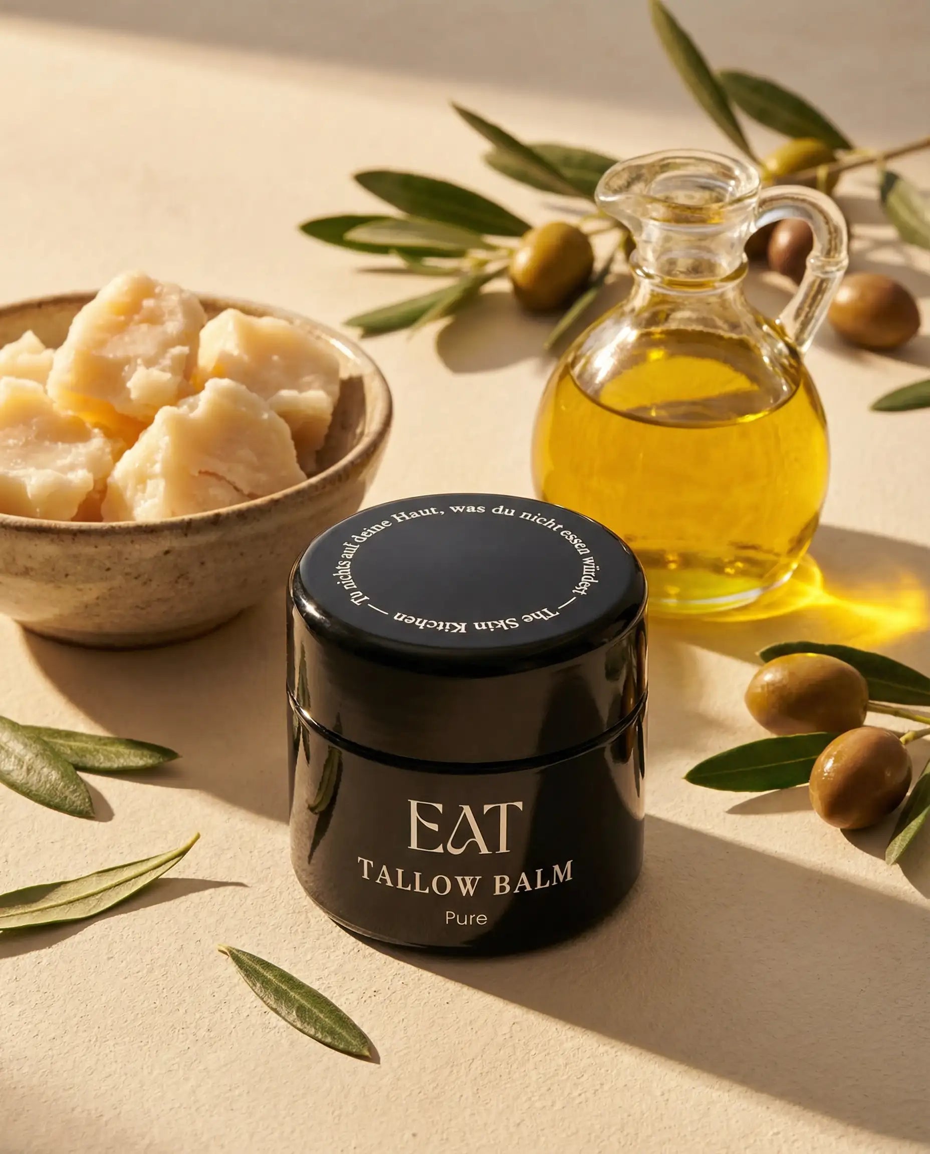 Bio tallow balm pure im Glas – blatter