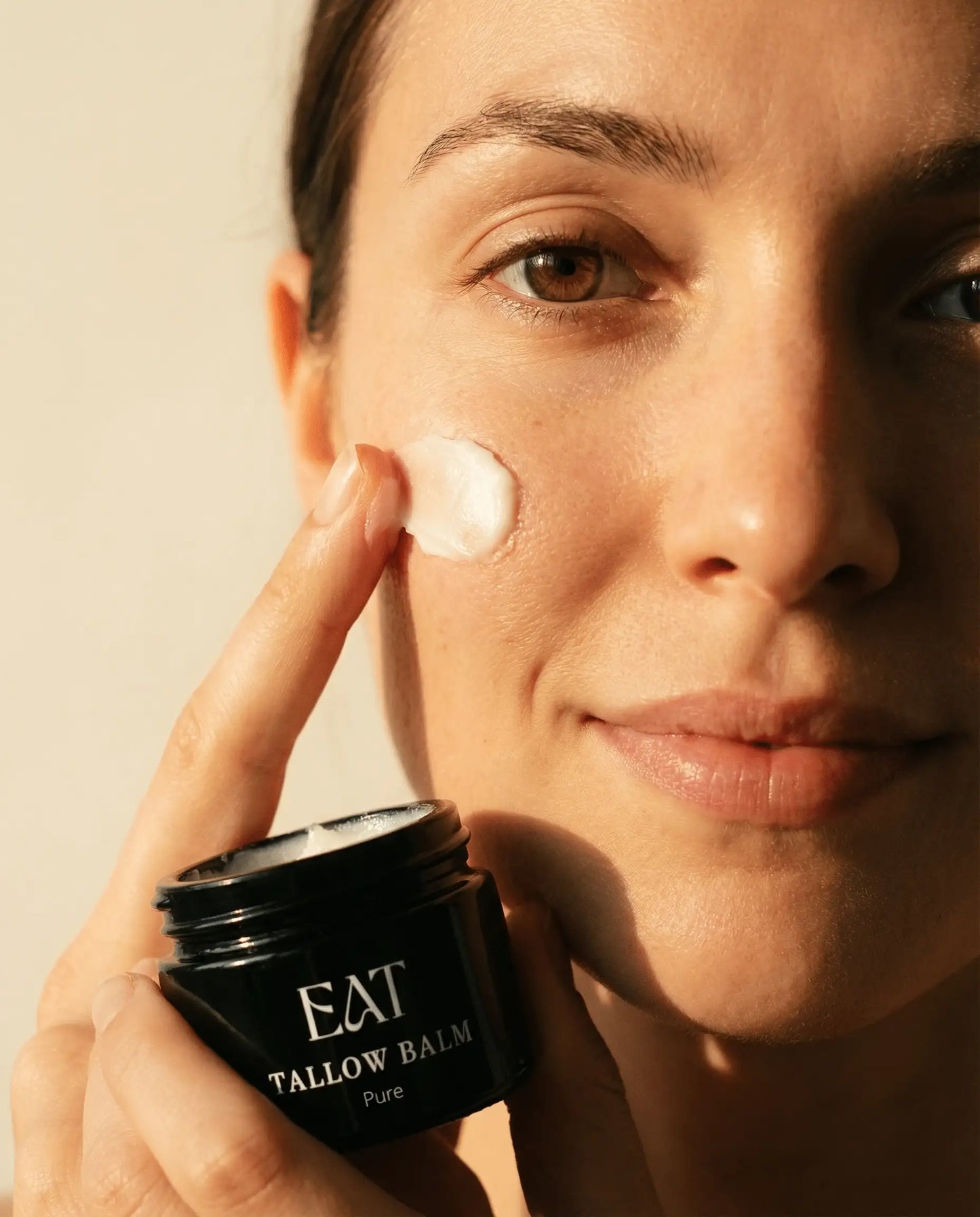 Bio tallow balm pure im Glas – gesicht