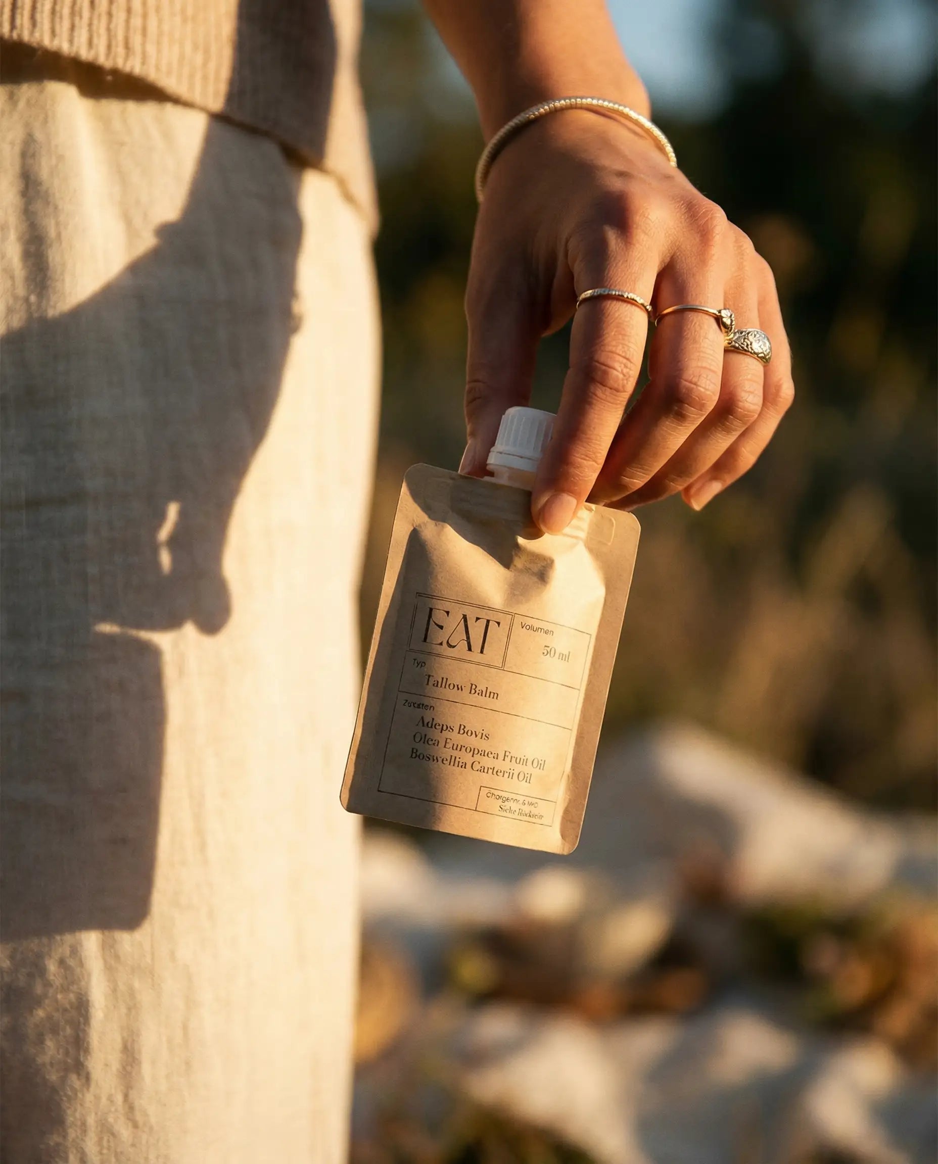 Bio tallow balm refill im Glas – hande