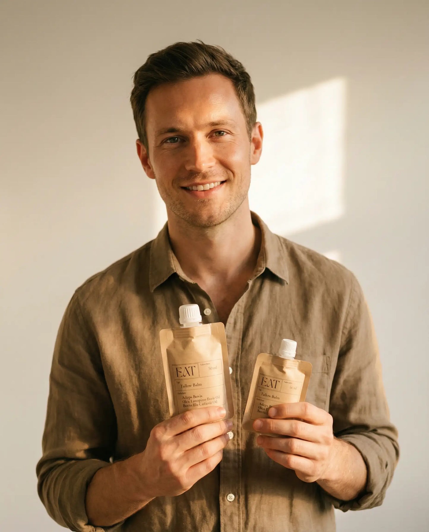 Bio tallow balm refill im Glas – manner